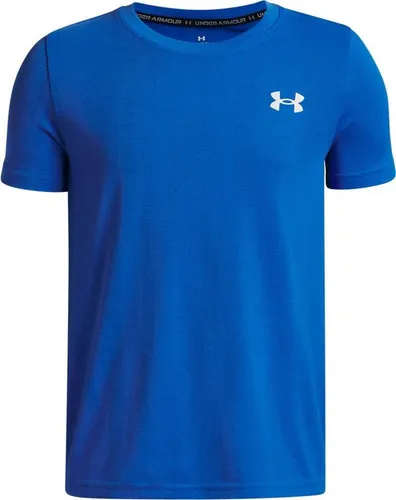Under Armour Vanish Seamless T-Shirt SS Blau Weiß (402-100) S - Stylisches Under Armour T-Shirt für Golfer, nahtloses Design für maximalen Komfort und Bewegungsfreiheit auf dem Golfplatz.
