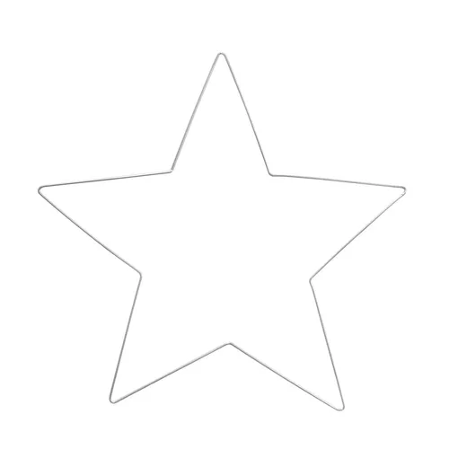 Draht Stern 40cm Ø – Silber zum Verzieren - Bast, Draht & Schnur – Ideal zum kreativen Dekorieren und Umwickeln für festliche Anlässe.