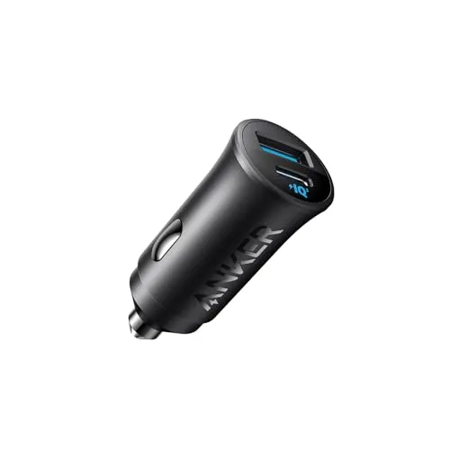 Anker 30W Zigarettenanzünder USB C Auto Ladegerät, 2-Port PowerIQ 3.0
