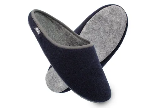 filsko® Klassiker Filz Hausschuhe für Damen und Herren - Blau - Leichte Filzpantoffeln in Größe 36-50, ideal für kalte Tage. Der weiche Filz sorgt für Wärme und Komfort, während das schlichte Design ein einfaches An- und Ausziehen ermöglicht.