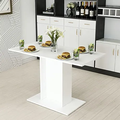 Esstisch Galten - Moderner Küchentisch für 4 Personen - Esszimmertisch mit stylischem Untergestell, ideal für ein modernes Ambiente. Maße: 75 x 120 x 60 cm, aus 18mm Spanplatte in Weiß, einfacher Aufbau.