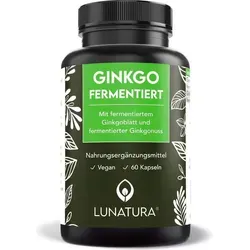 Lunatura Ginkgo fermentiert aus Ginkgonuss & Ginkgoblatt - 60 Kapseln