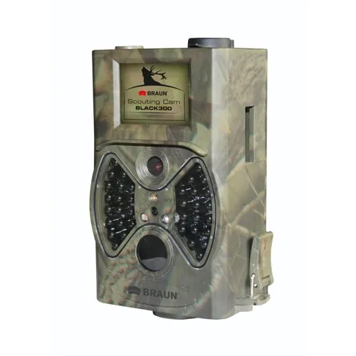 BRAUN Scouting Cam 300 - Wildkamera mit Nachtsicht - Digitalkamera für Outdoor-Enthusiasten, bietet 1080p Full HD-Filmaufnahmen und ist wasserdicht für alle Wetterbedingungen.