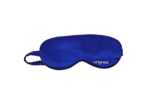 originee Schlafmaske aus 100% Seide - Berliner Blue / Champagne - Luxuriöse Schlafmaske aus 100% Maulbeerseide für erholsame Nächte. Hypoallergen und sanft zur Haut. Ideal für entspannte Pausen und besten Tragekomfort.