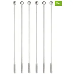 VINERS 6er-Set: Cocktail-Rührstäbchen in Silber - (L)19 cm