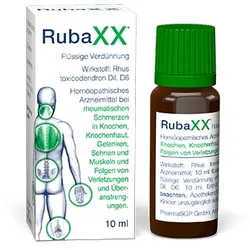 RubaXX 10 ML - Homöopathisches Arzneimittel zur Linderung rheumatischer Gelenkschmerzen, wirkt schnell durch direkte Schleimhautaufnahme und ist ideal für Erwachsene.