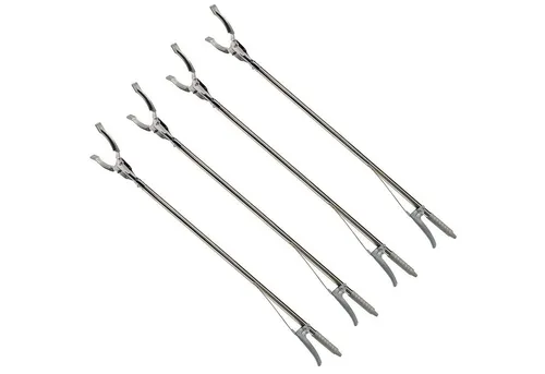 4er Set Greifhilfe 90cm Metall | Effektive Greifzange für müheloses Aufheben - Greifhilfen für müheloses Aufheben von Müll oder Gegenständen, ideal für Senioren und Menschen mit eingeschränkter Mobilität.