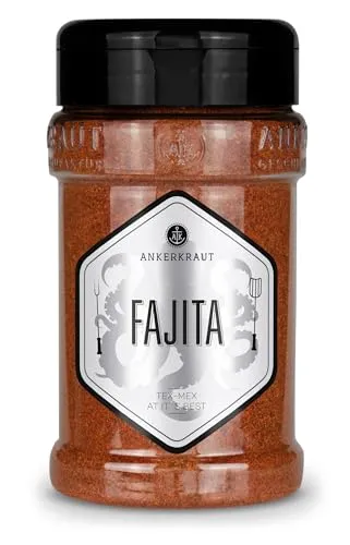 Ankerkraut Fajita, Gewürzzubereitung für Fajitas, Tacos, Burritos und Quesadillas würzen, 185 g im Streuer