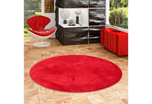 Snapstyle Luxus Teppich, Rot, 100x100 cm, Hochflorteppiche & Shaggys - Der Snapstyle Luxus Teppich vereint stilvolles Design und hohen Komfort. Mit rutschfester Unterseite und beeindruckender Grammatur bietet er Sicherheit und Strapazierfähigkeit für jedes Zuhause.
