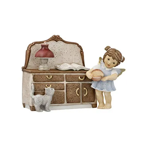 Engels-Figur 17 cm mit Geheime Weihnachtsrezepte - Sammlerfigur aus Porzellan von Goebel, handgefertigt und detailreich gestaltet. Ideal als besonderes Geschenk in liebevoll dekorierten Tütchen.