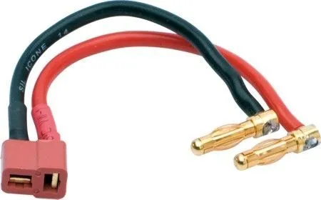 LRP LiPo Hardcase Adapterstecker 4mm auf US-style T-Plug Nr. 65834