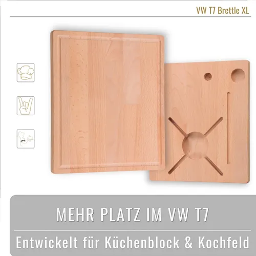 Schneidebrett groß für VW T7 California Camper maßgefertigtes Brettle made in DE