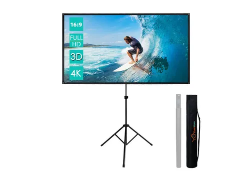 CCLIFE Klappbare Faltrahmenleinwand 90 cm - Beamer-Leinwände mit 90 cm Breite, ideal für Präsentationen und Veranstaltungen, schnell auf- und abbaubar dank praktischer Klappmechanik.