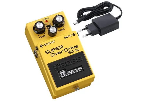 Boss SD-1W Super Overdrive Waza Edition - Gitarren-Effektgerät mit erweitertem Gain und Soundvielfalt, ideal für präzise Dynamik und Spielweise. Inklusive hochwertigem 9V Netzteil.