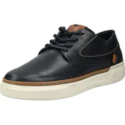 Bullboxer Herren Halbschuhe Dunkelblau Leder, Größe 43 - Halbschuhe aus hochwertigem Leder mit verstärktem Fersenbereich für Stabilität. Gepolsterte, herausnehmbare Decksohle sorgt für angenehmen Tragekomfort. Ideal für lässige und elegante Looks.