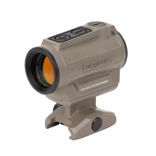 HolosunARO-RD2-FDE Microdot Rotpunktvisier mit 2MOA Punktabsehen, FDE, Picatinny-Schiene, für die Jagd, Sportschießen und Softair, taktisches Mikro-Rotpunkt-Visier - 70190793