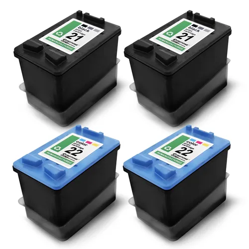 4x Toner f�r HP PSC 1402 1410 1415, 21XL 22XL CMYK