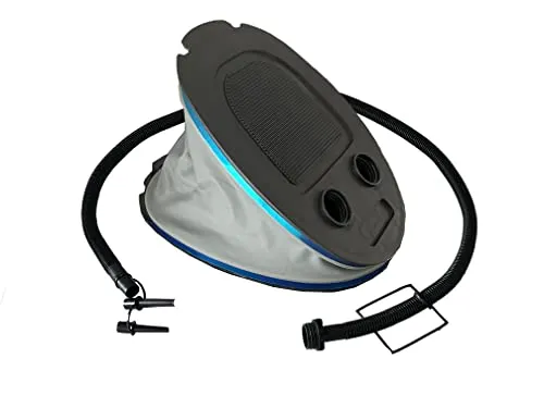 Brandsseller Fußpumpe Blasebalg Luftpumpe 5 Liter zum Aufblasen und Entleeren für Boote Luftmatratzen Schwimmutensilien