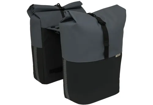 New Looxs Nyborg Double MIK Fahrradtasche - Wasserabweisende Fahrradtasche aus robustem Polyester, ideal für E-Bikes und MIK-Gepäckträger, mit praktischem Roll-Verschluss und bis zu 10 kg Tragkraft.