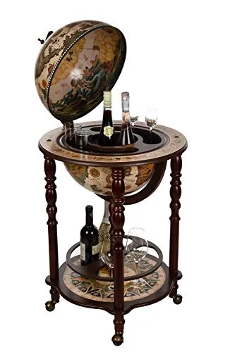 Birendy Globus Barwagen mit Deckel und Rollen von BIRENDY