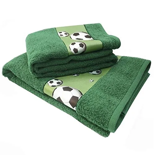 framsohn Handtuch 'Fußball' 50 x 100 cm Grün