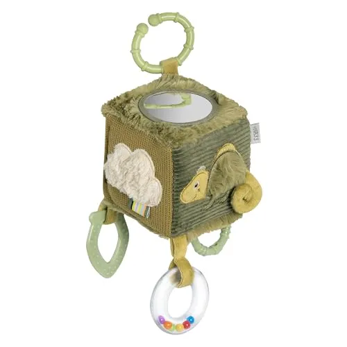 Fehn Activity-Würfel Chamäleon – Motorik-Spielzeug mit Greifelementen zum Aufhängen für Babys frühkindliche Entwicklung – Lernwürfel für Babys & Kleinkinder ab 0+ Monaten