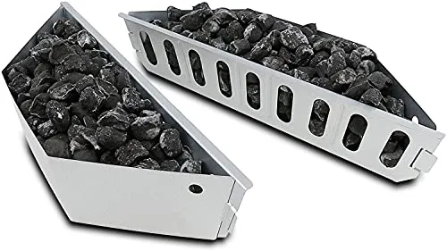 GFTIME Holzkohlekörbe für Weber Grills, 2 Stück - Kohlekörbe aus langlebigem aluminiumbeschichtetem Stahl, passend für Weber Holzkohlegrills (47-67 cm). Ideal für kontrolliertes indirektes Grillen von Hähnchen und Rippchen.