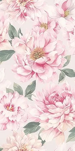 Rasch Tapete 201345 - Rosa Papiertapete mit Blumen in Pink, Blumentapete - 10,05m x 0,53m (LxB)
