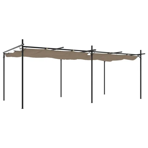 vidaXL Pergola mit Schiebedach, UV-beständig - Pavillon mit schützendem Schiebedach, ideal für Garten und Terrasse. Robuste Stahlstruktur für Stabilität und vielseitige Nutzung bei Familientreffen oder Entspannung.