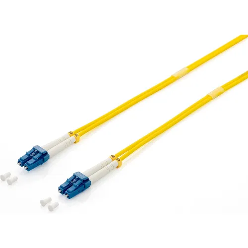 equip Patch-Kabel LC Single-Modus M bis M 1 m Glasfaser 9/125 Mikrometer OS2 geschirmt Gelb (254431)