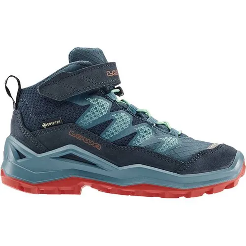 Lowa Maddox Pro GTX Mid VC JR navy/rauchblau (6968) 29 - Wanderschuhe für Kinder mit GORE-TEX Membran, wasserdicht und atmungsaktiv. Praktischer Klettverschluss für schnelles An- und Ausziehen, ideal für kleine Abenteurer.