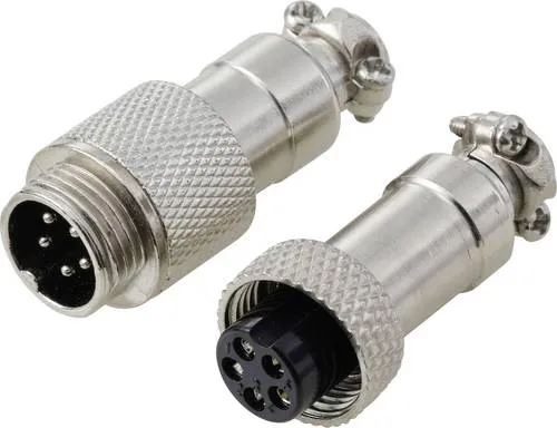 TRU COMPONENTS TC-13895568 Rundsteckverbinder Stecker, Buchsenkontakt Gesamtpolzahl: 5 Serie (Rundsteckverbinder): GX12 1 Set