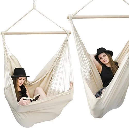 Eyepower XXL Hängesessel 185x130cm – Hängestuhl für 2 Personen - Hängesessel aus 100% Baumwolle, belastbar bis 150 kg. Ideal für Innen und Außen, bietet Komfort und Entspannung für mehrere Personen.