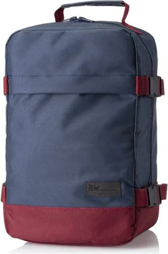 BAMBINIWELT RUCKSACK Handgepäck Reisetasche Boardgepäck Bordcase Kabinenkoffer Reiserucksac 40x20x25 40x30x20 Ryanair Wizzair (groß, blau-bordeaux 40x30x25)