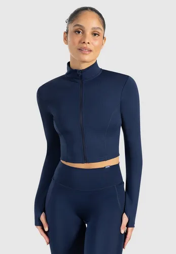 Smilodox Outdoorjacke Nilai, cropped Sportjacke mit Stehkragen, Frontzipper & Daumenlöchern figurbetonte Funktionsjacke, Alltag Fitness Yoga, Activewear