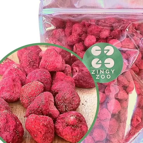 Gefriergetrocknete Erdbeeren | XL 300g Ganze Gefriergetrocknete Früchte Gefriergetrocknet | Getrocknete Früchte Ohne Zucker | Getrocknete Erdbeeren Gefriergetrocknet | Gefriergetrocknetes Obst