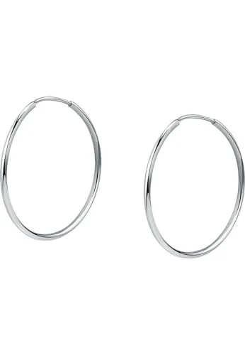 CHRIST Damen-Creolen 585er Weißgold - Elegante Ohrringe für Damen - Ohrringe für Damen aus 585er Weißgold, zeitloses Design für besondere Anlässe oder den Alltag.