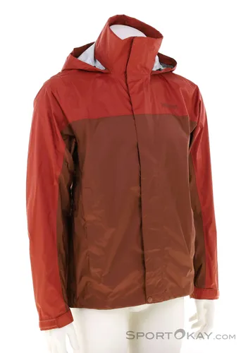 Marmot PreCip Eco Herren Regenjacke - Rot - M - Funktionsjacken, umweltfreundliches Material, wasserdicht und atmungsaktiv für optimalen Wetterschutz bei Outdoor-Aktivitäten.
