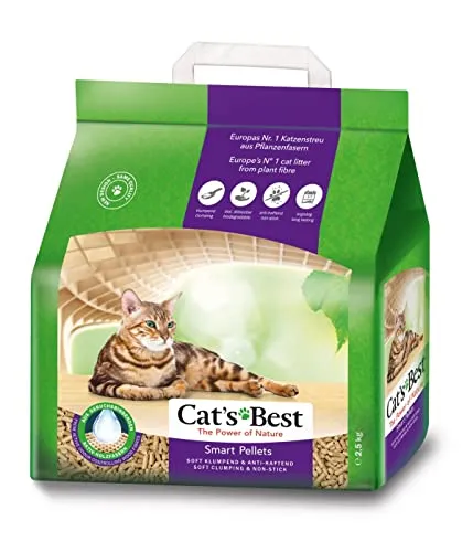 Cat's Best Smart Pellets – 100 % pflanzliche Katzenstreu mit Anti-Haft-Oberfläche