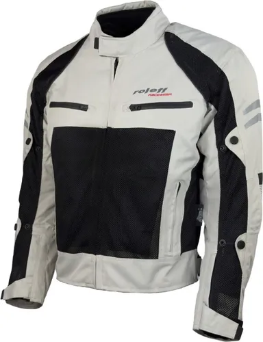 Roleff RO614 Mesh Motorradjacke – Atmungsaktive Sommerjacke mit Klimamembrane - Hochwertige Motorradjacke aus abriebfestem Kodrastoff 500D, ideal für warme Tage mit großflächigen Mesh-Zonen. Wasserdicht und winddicht für Übergangszeiten, mit praktischen Taschen für sicheren Stauraum.
