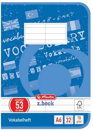 Herlitz Schulheft Vokabelheft A6 32 Blatt (10 Stück) von herlitz