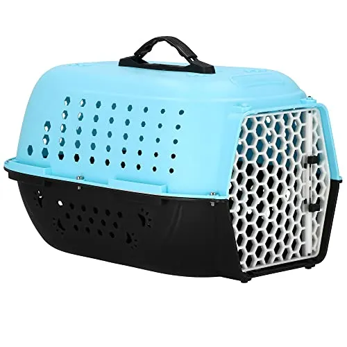 SPRINGOS Transportbox Hundebox Tiertransportbox 48 x 28 x 33 cm Hartschale Kunststoff Katzen Hunde