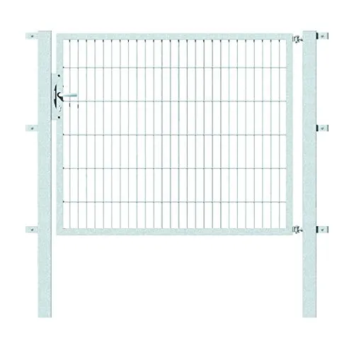 ALBERTS Flexo Einzeltor 150 x 120 cm Typ 6/5/6 - Metall-Gartentor in Silber, stabiler 40x40 mm Rahmen und inklusive Pfosten für einfache Montage und hohe Langlebigkeit.