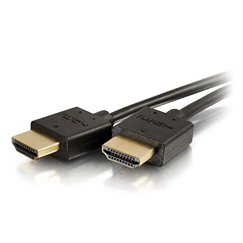 C2G 0,6 m Plus-Serie, schlankes, flexibles Standard-HDMI®-Kabel mit flachen Steckern – 4K 60 Hz