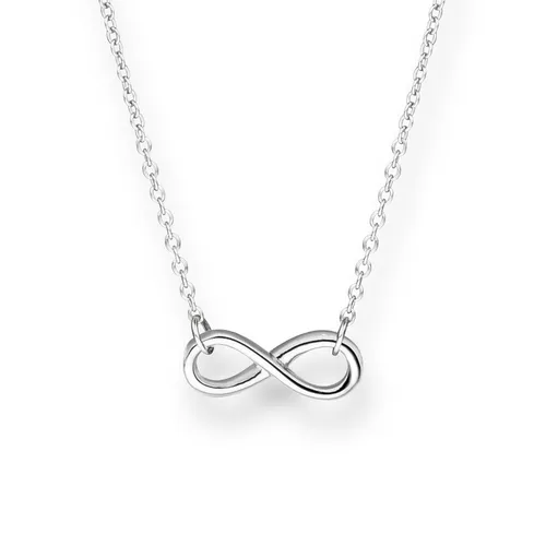 Glanzstücke München Silberkette Infinity - Elegante Ankerkette aus Sterling Silber - Ketten ohne Anhänger, filigrane Ankerkette mit Infinity-Zeichen aus hochglanzpoliertem Sterling Silber, ideal für jeden Look und Anlass.