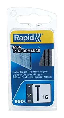Rapid Nägel Typ 16, 14mm Stauchkopfnägel, 990 Stk., für tacker, druckluftnagler und elektronagler