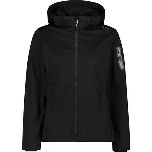 CMP Woman Jacket Zip Hood nero (U901) - Funktionsjacke für Damen, ideal für Alltag und Outdoor-Aktivitäten, mit atmungsaktiver, wasserabweisender Membran und wärmender Wattierung für optimalen Schutz und Komfort.