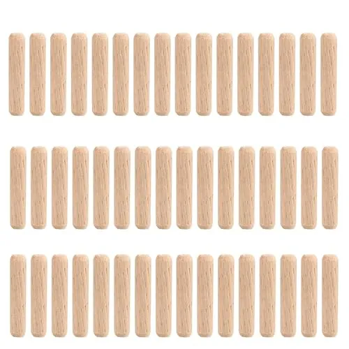 Stück Holzdübel sortiert, 6mm Holzstopfen Dübelstangen, Holznadeln konisch und gerippt für gerillte Rillen, Basteln, Heimwerken, Zimmerei 60