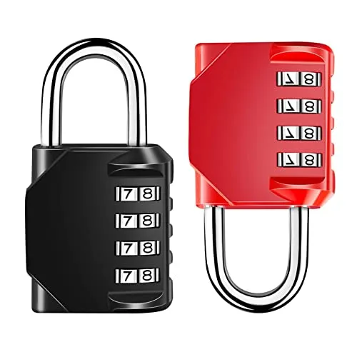 VFANDV 2 Stück Zahlenschloss, Einteiliges verdicktes Vorhängeschloss, Zinklegierung, Robustes und sicheres Zahlenschloss