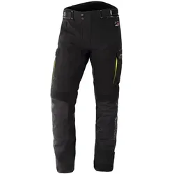 Büse Storm Textilhose - Wasserdicht und Atmungsaktiv, Schwarz/Neon-Gelb, Größe 52 - Motorradhose aus strapazierfähigem 3-Lagen-Laminat, winddicht und atmungsaktiv. Mit herausnehmbaren Protektoren und Belüftung für optimalen Komfort und Sicherheit.